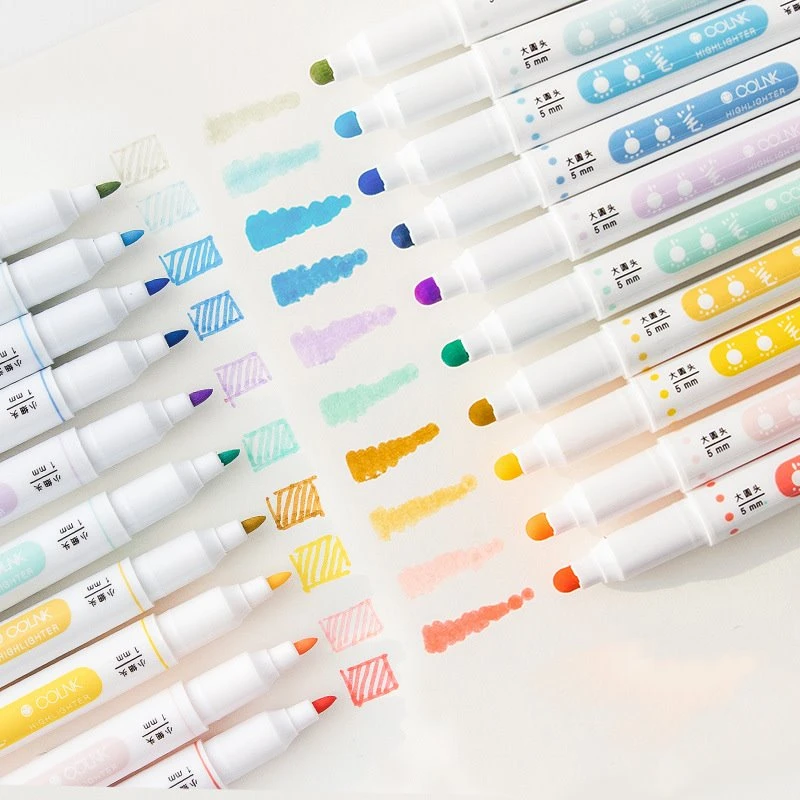 18 Warna Dot Highlighter Marker