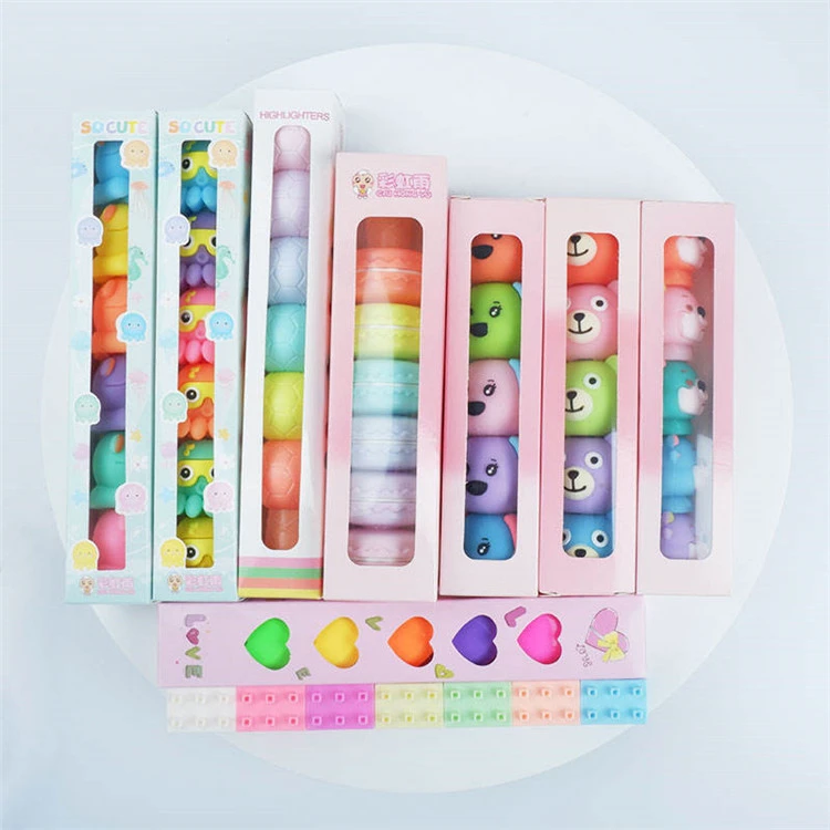 Pena Highlighter Penanda Warna-warni Lucu